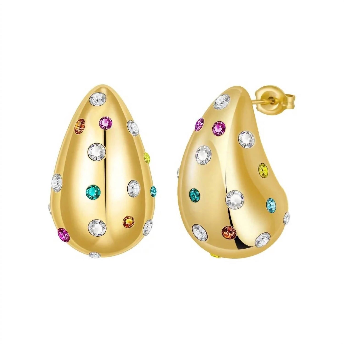 Sahira - Women's Raindrop Cz Pearl Earrings