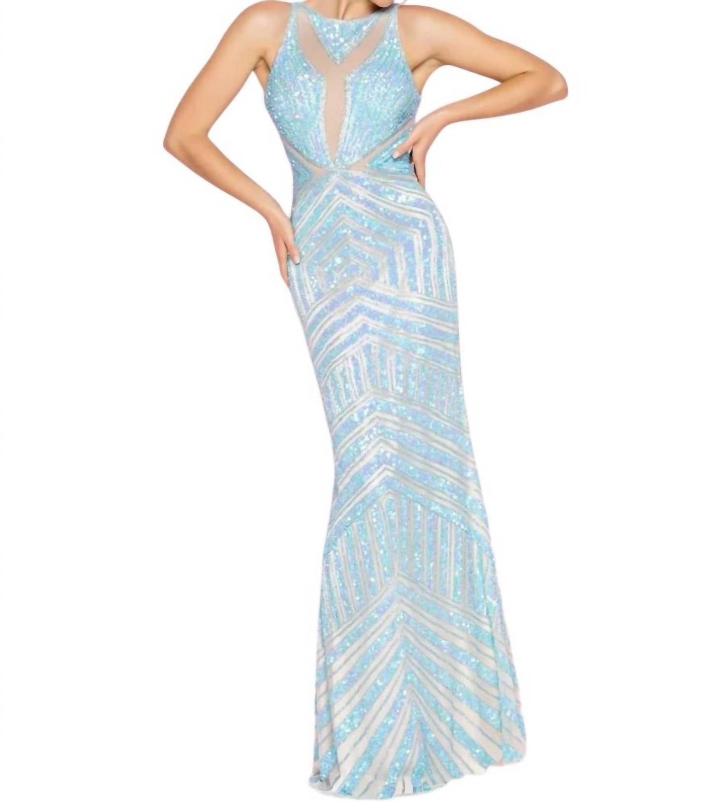 Mac Duggal - Sequin long prom dress