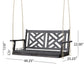 Alejandro Acacia Wood Porch Swing with Slat Panel Seating
