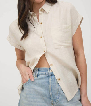 Blu Pepper - Camisa franzida com punho e gola, manga e costas