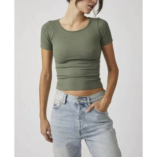 Free People - Camiseta XYZ Reciclada para Bebê