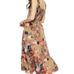 Entro - Floral Print Smocked Midi Dress