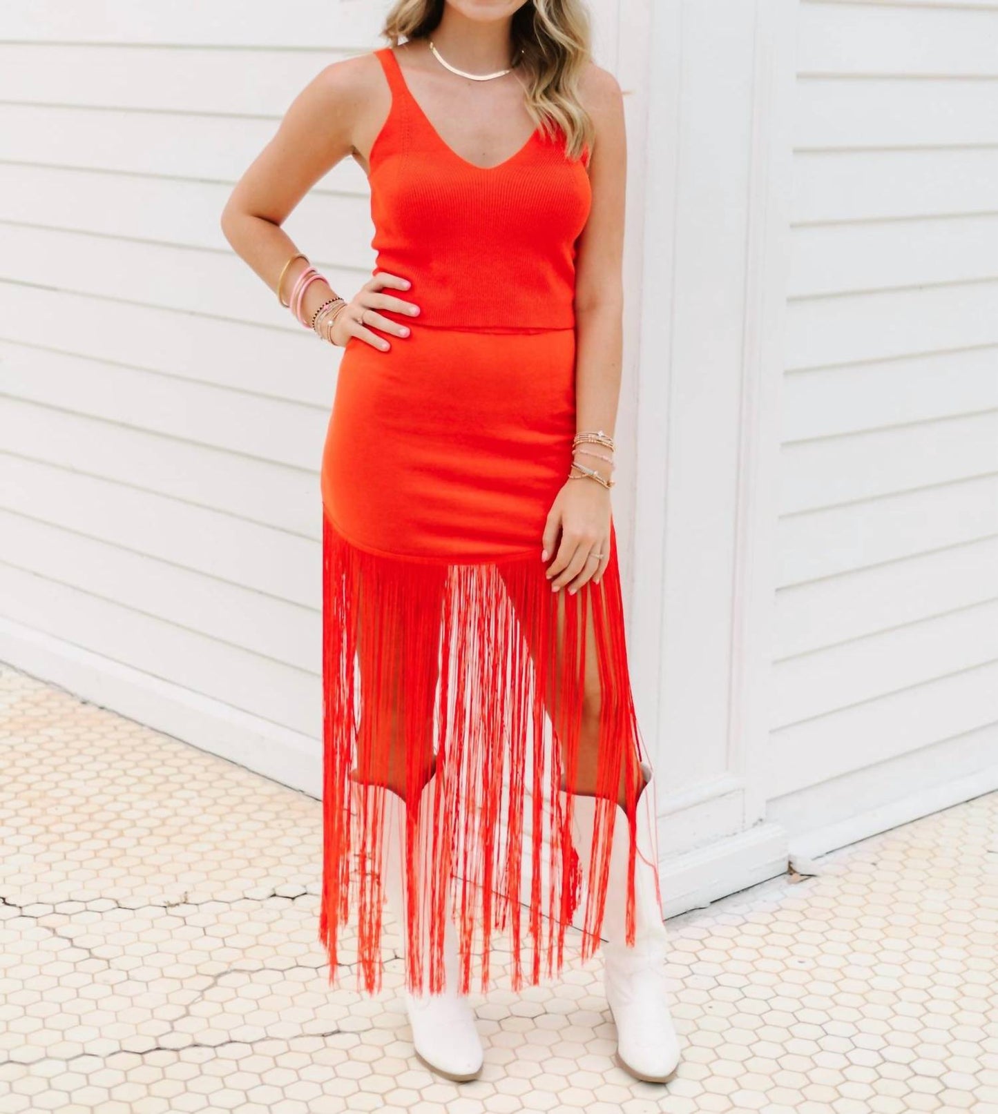 Cloud Ten - Fringe Knit Set