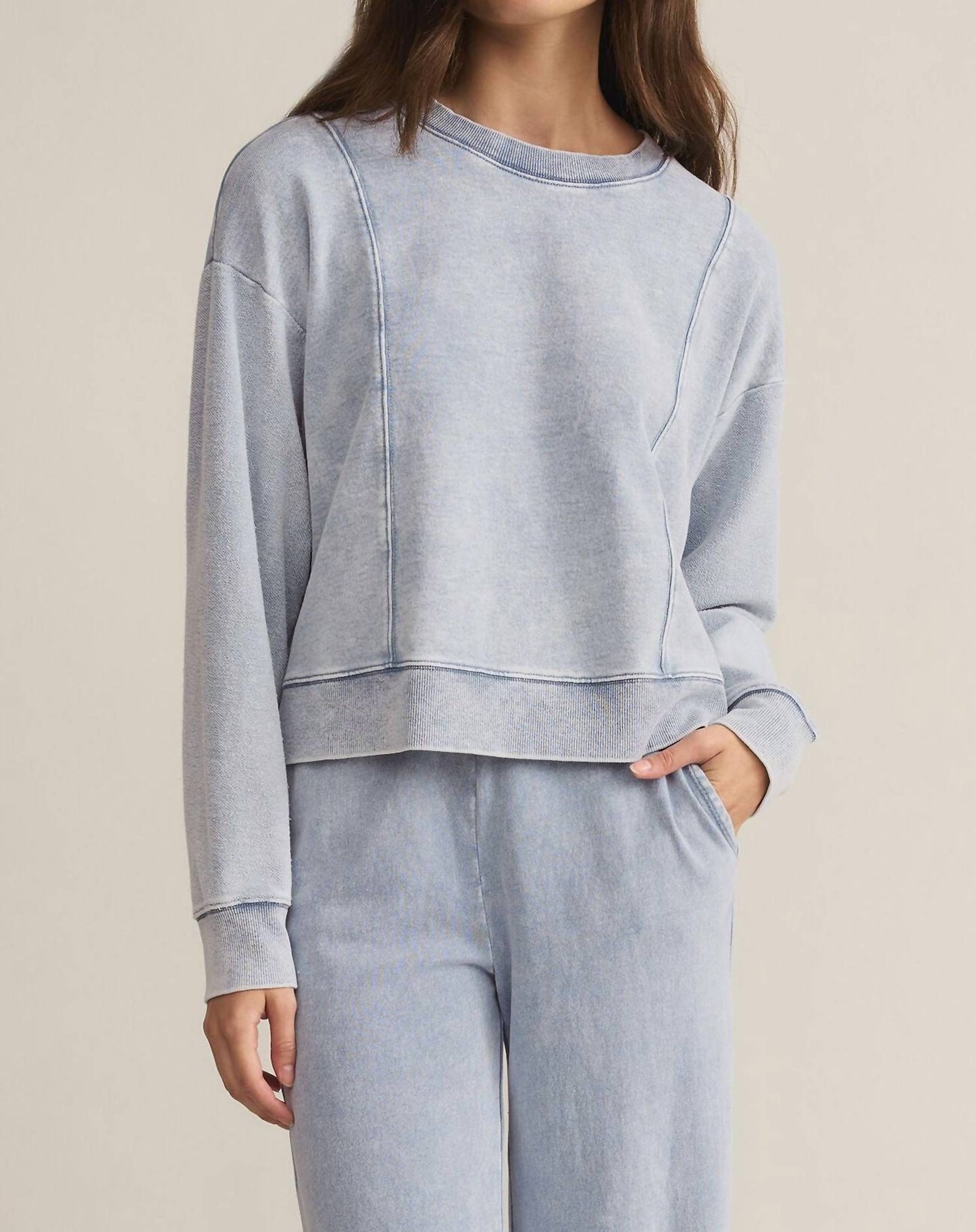 Z Supply - Lax Fit Denim Sweatshirt
