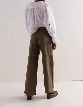 Free People - Calça jeans Benji Relaxed Wide Leg