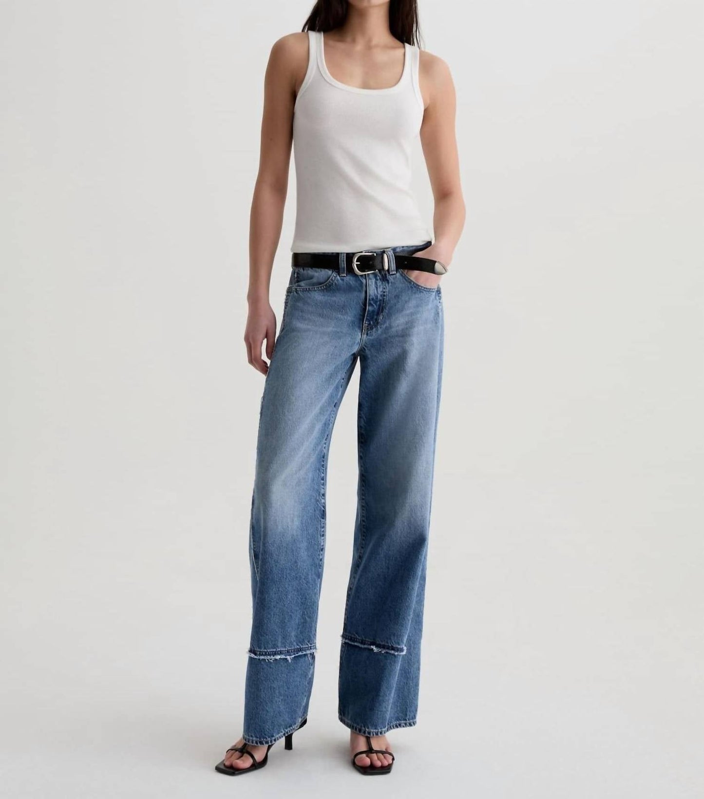 Ag Jeans - Adria Low Rise Paneled Wide Leg Jeans