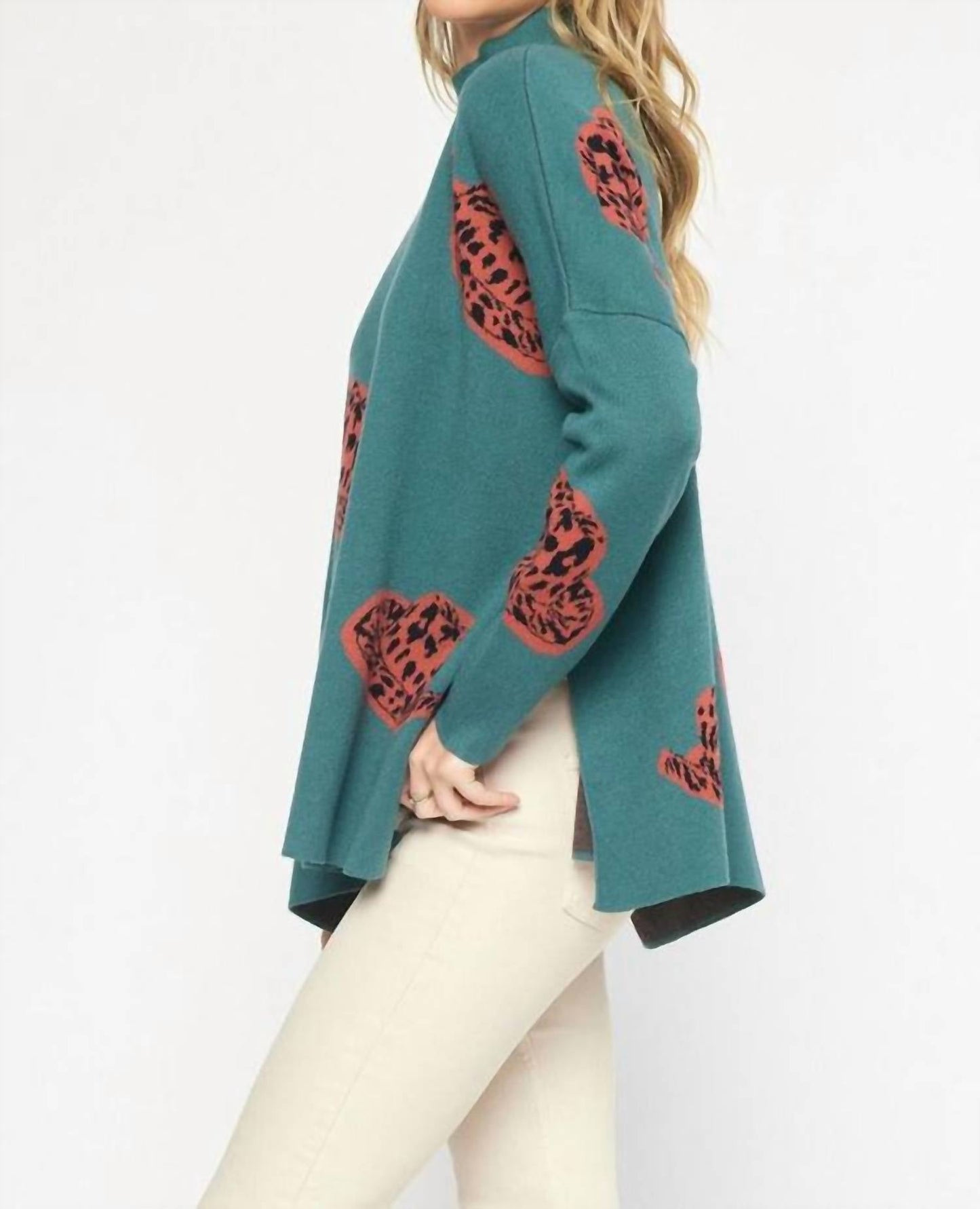 Entro - Alexandra Cowboy Hat Mock Neck Long Sleeve Sweater Top