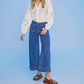 Charlie B - Cotton Button-front Blouse With Embroidery