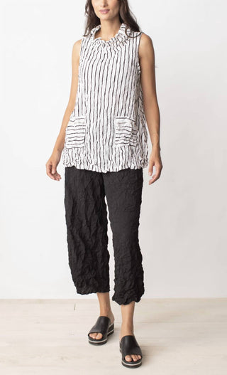 Liv By Habitat - Túnica com gola dividida em crepe da China franzido