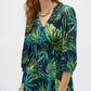 Joseph Ribkoff - Tropical Print V-neck Midi Dress