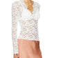 Free People - All Day Lace Long Sleeve Top