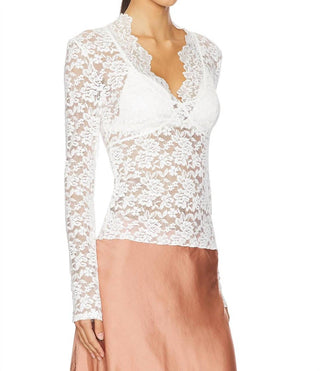 Free People - All Day Lace Long Sleeve Top