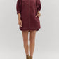 Entro - Zip Lantern Sleeve Mini Dress