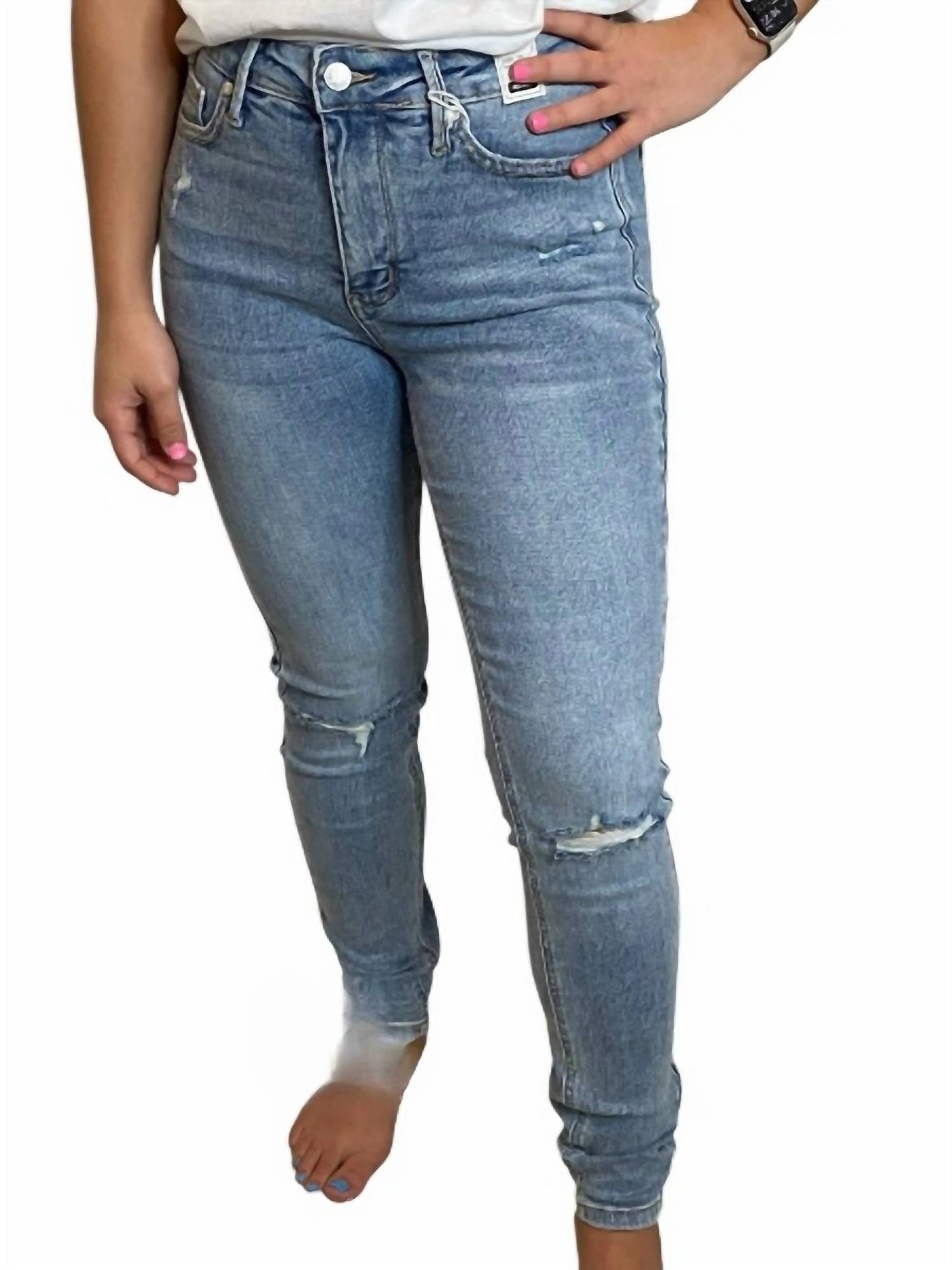 Judy Blue - Tummy Control Destroyed Skinny Jeans