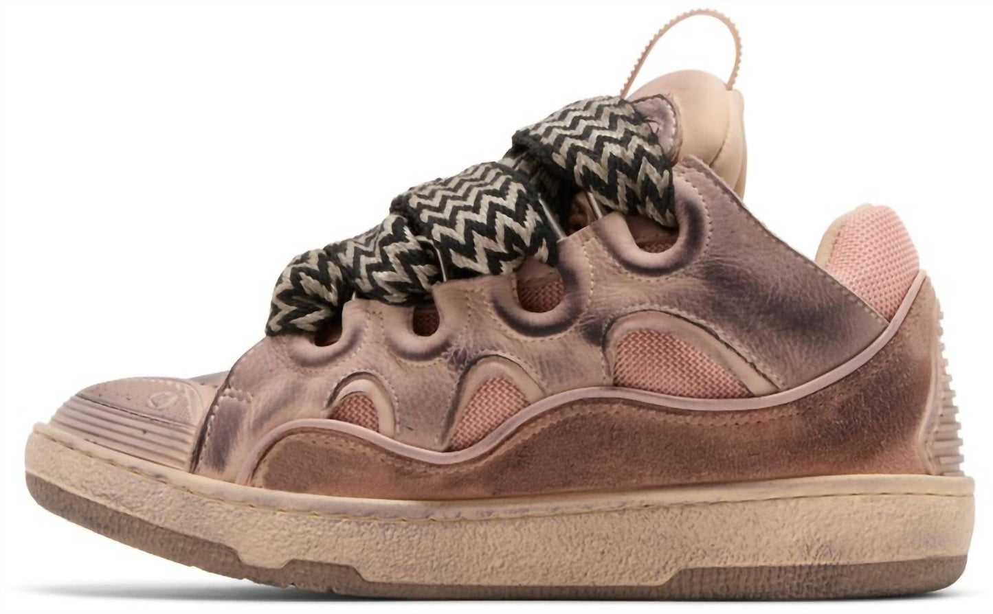 Lanvin - Men's Curb Chunky Distressed Leather Sneakers