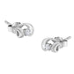 .925 Sterling Silver Round Cut Diamond Fashion Stud Earrings (0.10 cttw, I-J Color, I2-I3 Clarity)