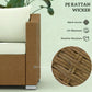 Rattan Wicker Seater Patio Couch with Cushions and Throw Pillows