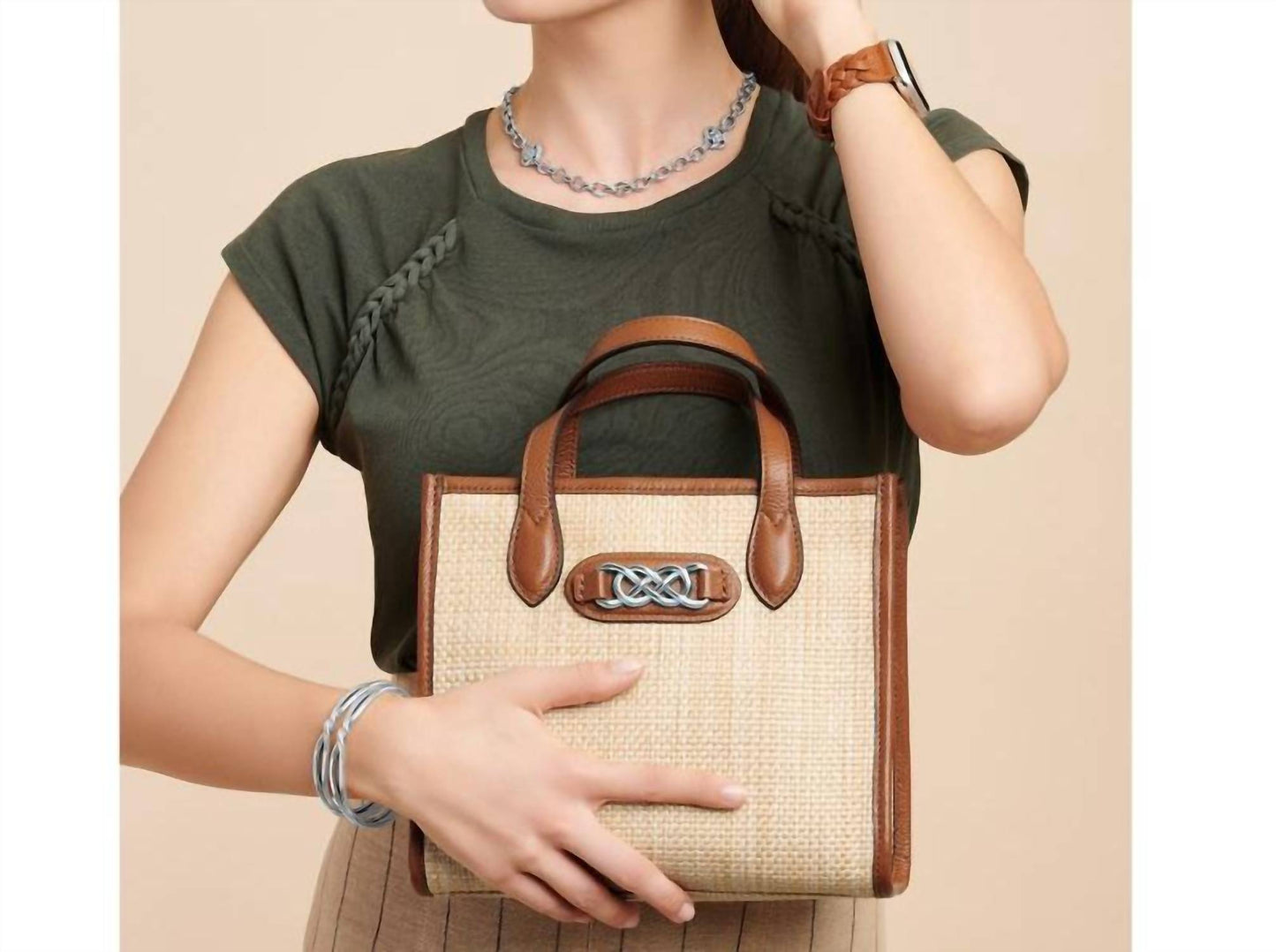 Brighton - HARLOW STRAW SMALL TOTE