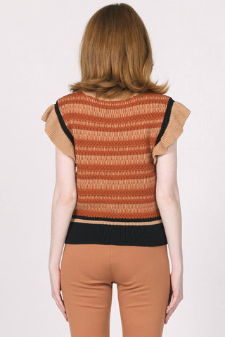 Another Love - Ruffle Sleeve Sweater Top