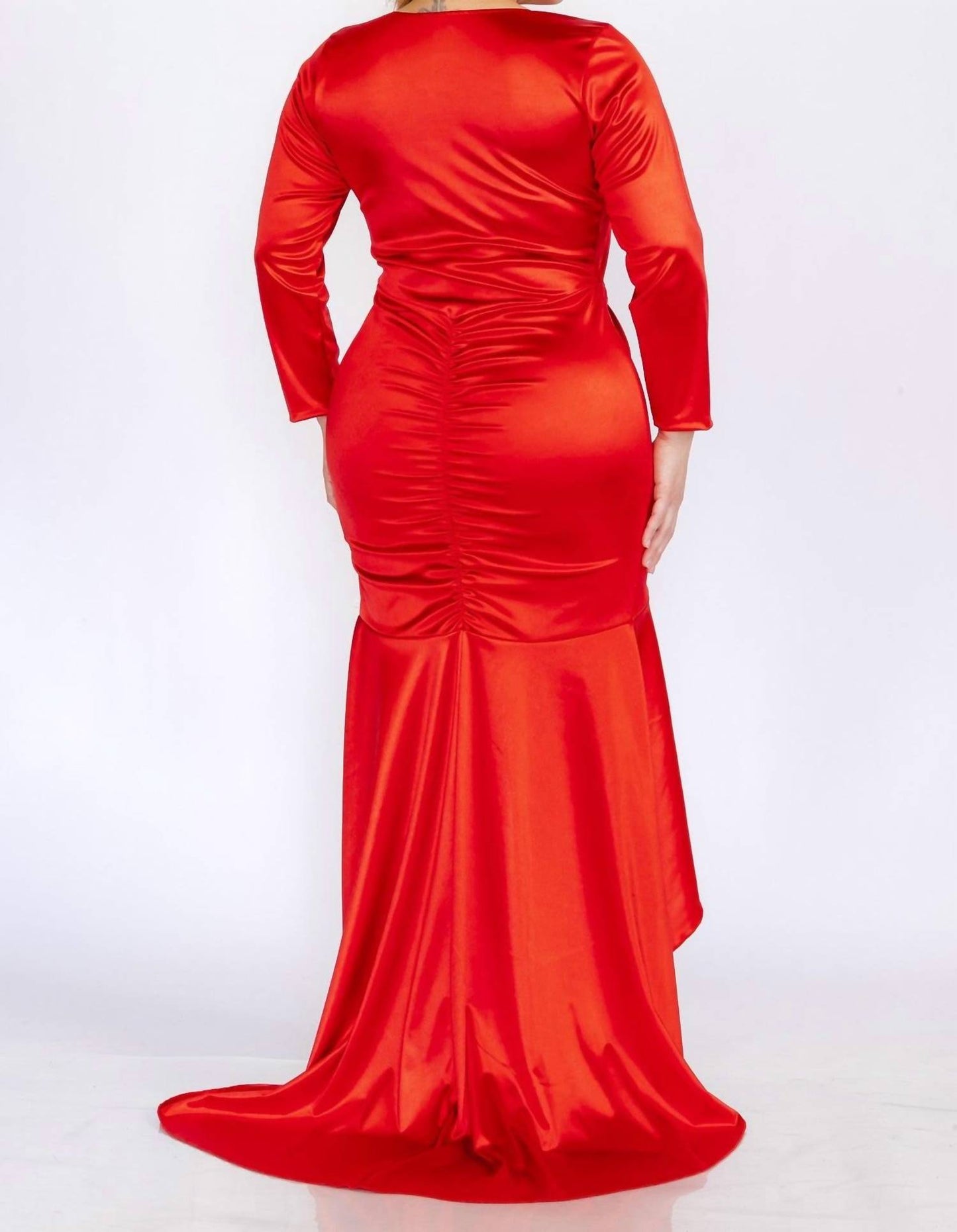 Karen T Design - Deep V Ruched Dress