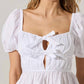 Astr - Bow Front Peplum Top