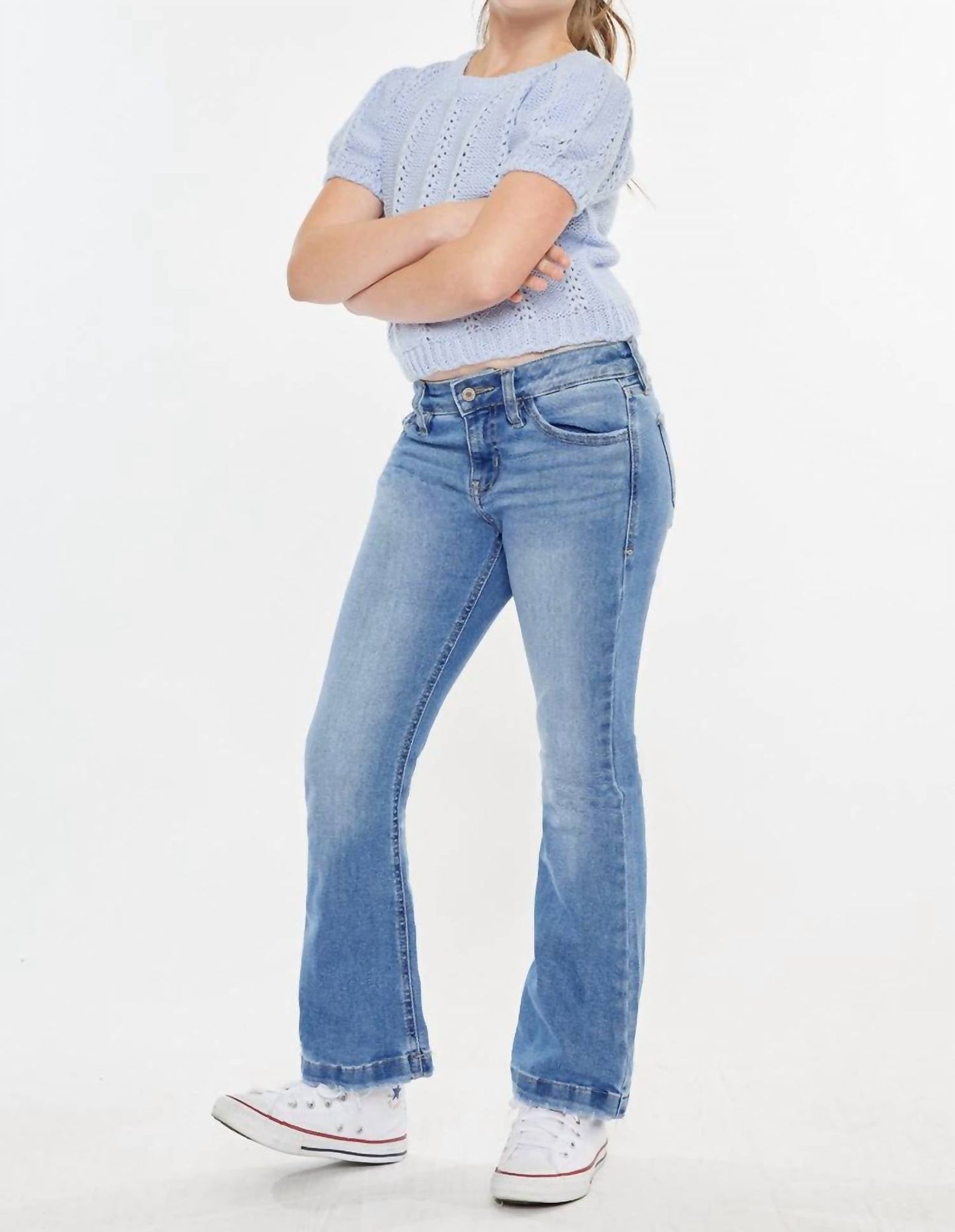 Kancan - Aster Mid Rise Flare Jeans