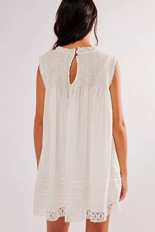Free People - Vestido curto com estampa de carité
