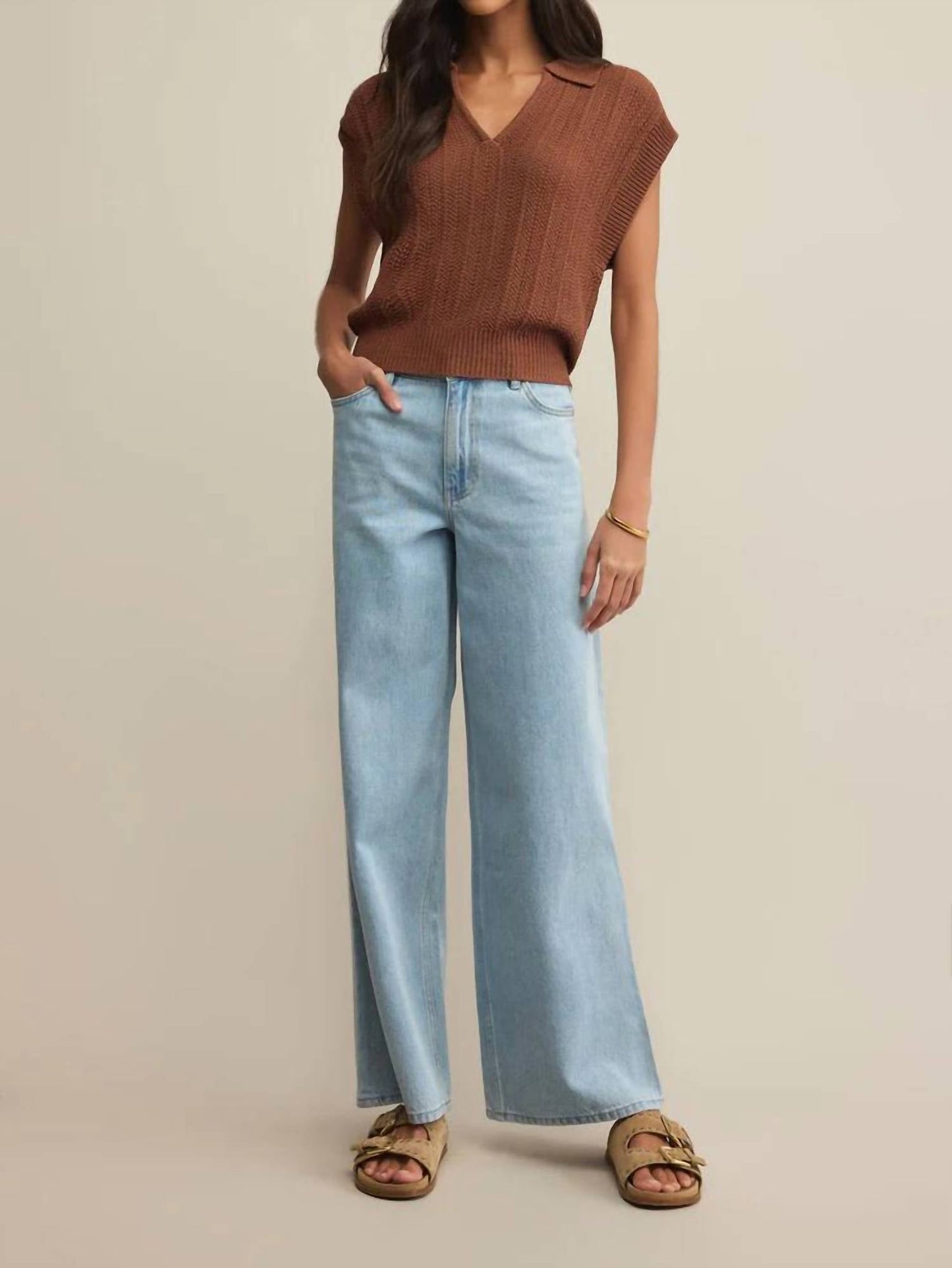 Z Supply - Lauden Crochet Polo Top