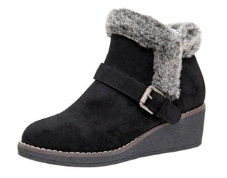 Cushionaire - Botas de inverno femininas Rhodes em camurça sintética