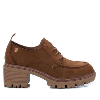 Xti - Oxfords de camurça com salto feminino