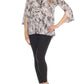 Joseph Ribkoff - Snakeskin Print Embellished Tunic Top