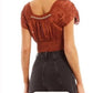 Free People - SAHARA EMBROIDERED CROP TOP