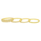 Atlanta Jewelers Supply - Women's Moissanite Pave Cuban Link Beaded Stackable Bands Ring Set