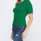 Allie Rose - Tasha Soft Collared Pointelle Knit Top