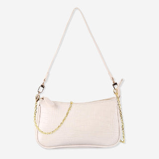 Riah Fashion - Bolsa conversível em couro sintético com textura de crocodilo