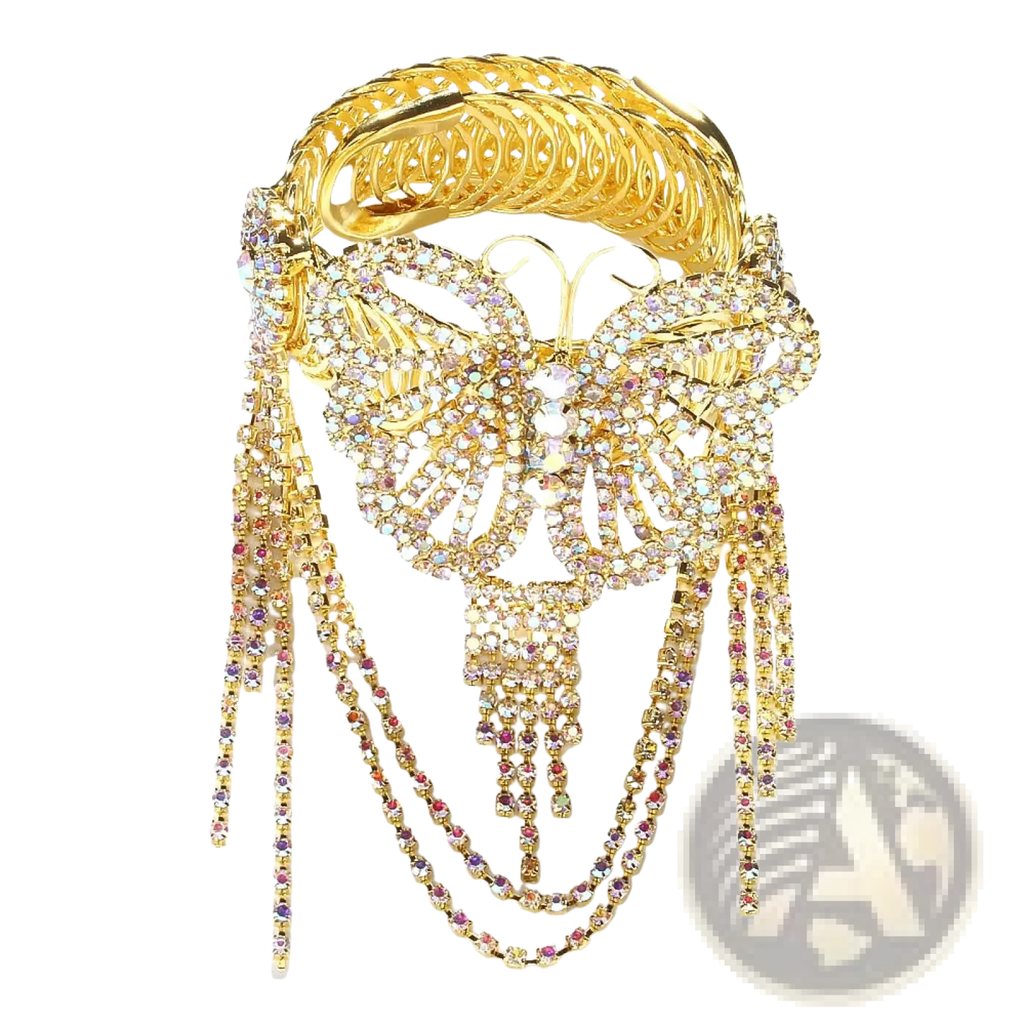 Fairy Butterfly Rhinestone Tassel Arm Chain Bracelet