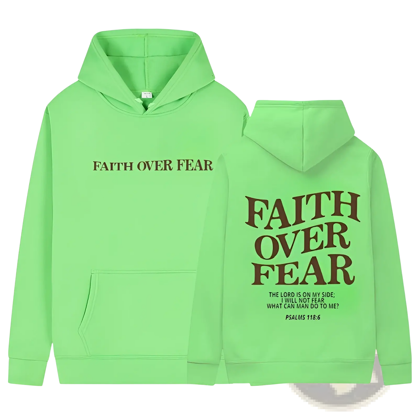 Faith Over Fear Psalm 118:6 Christian Aesthetic Hoodie