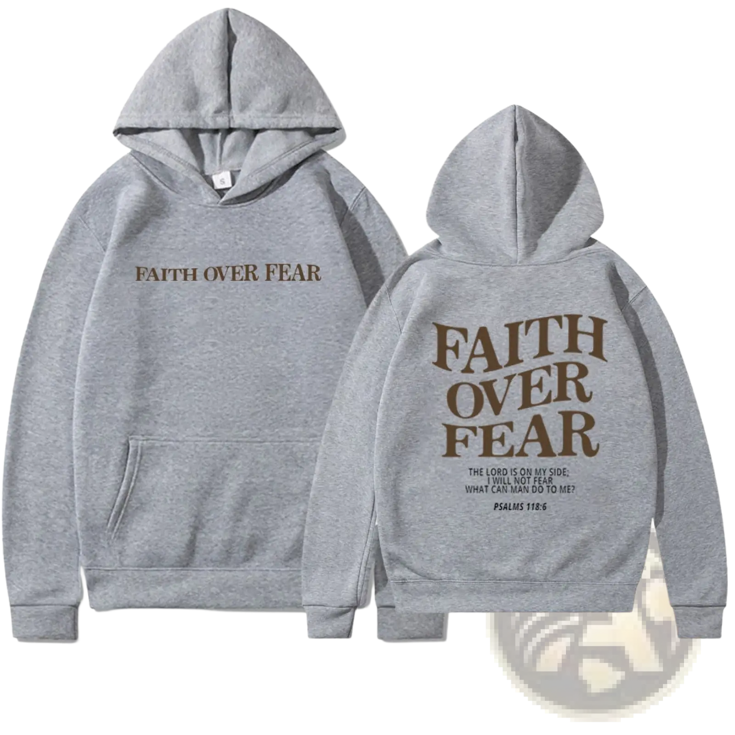Faith Over Fear Psalm 118:6 Christian Aesthetic Hoodie
