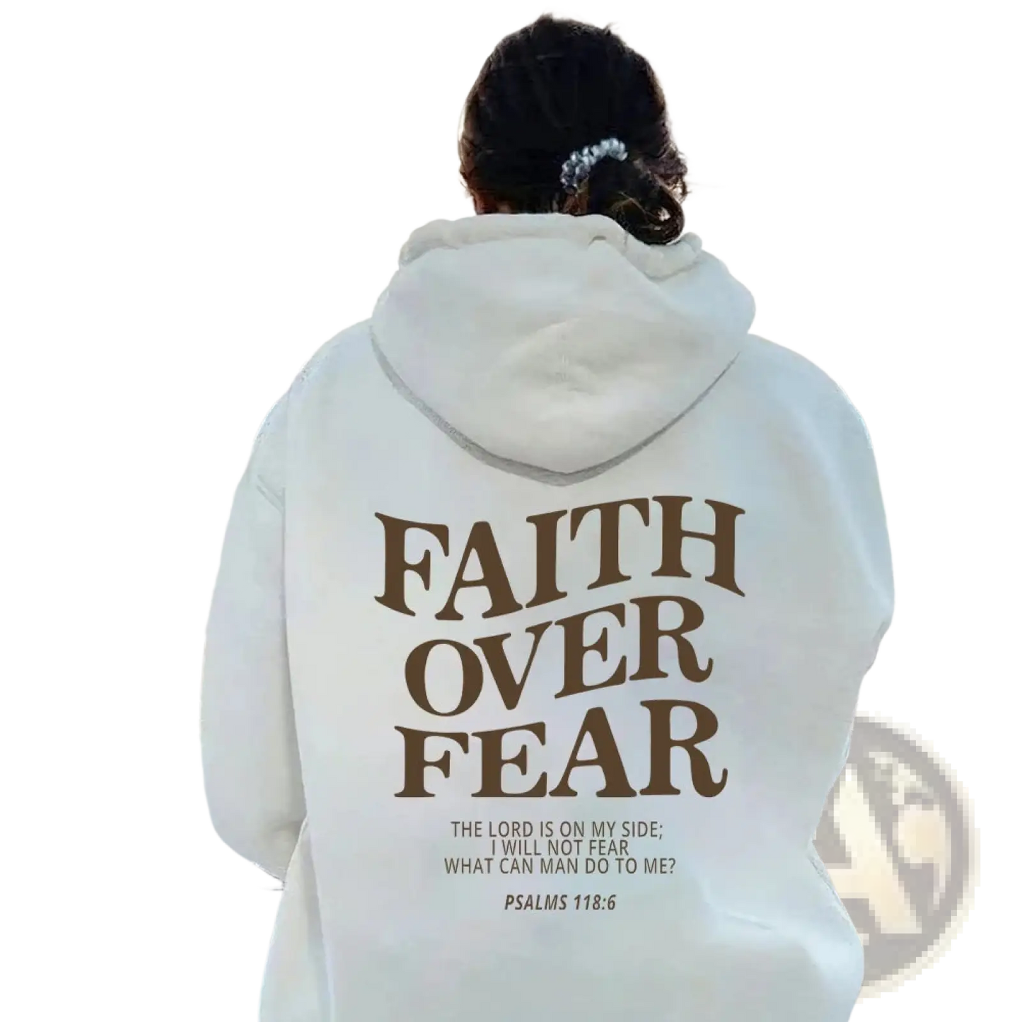 Faith Over Fear Psalm 118:6 Christian Aesthetic Hoodie