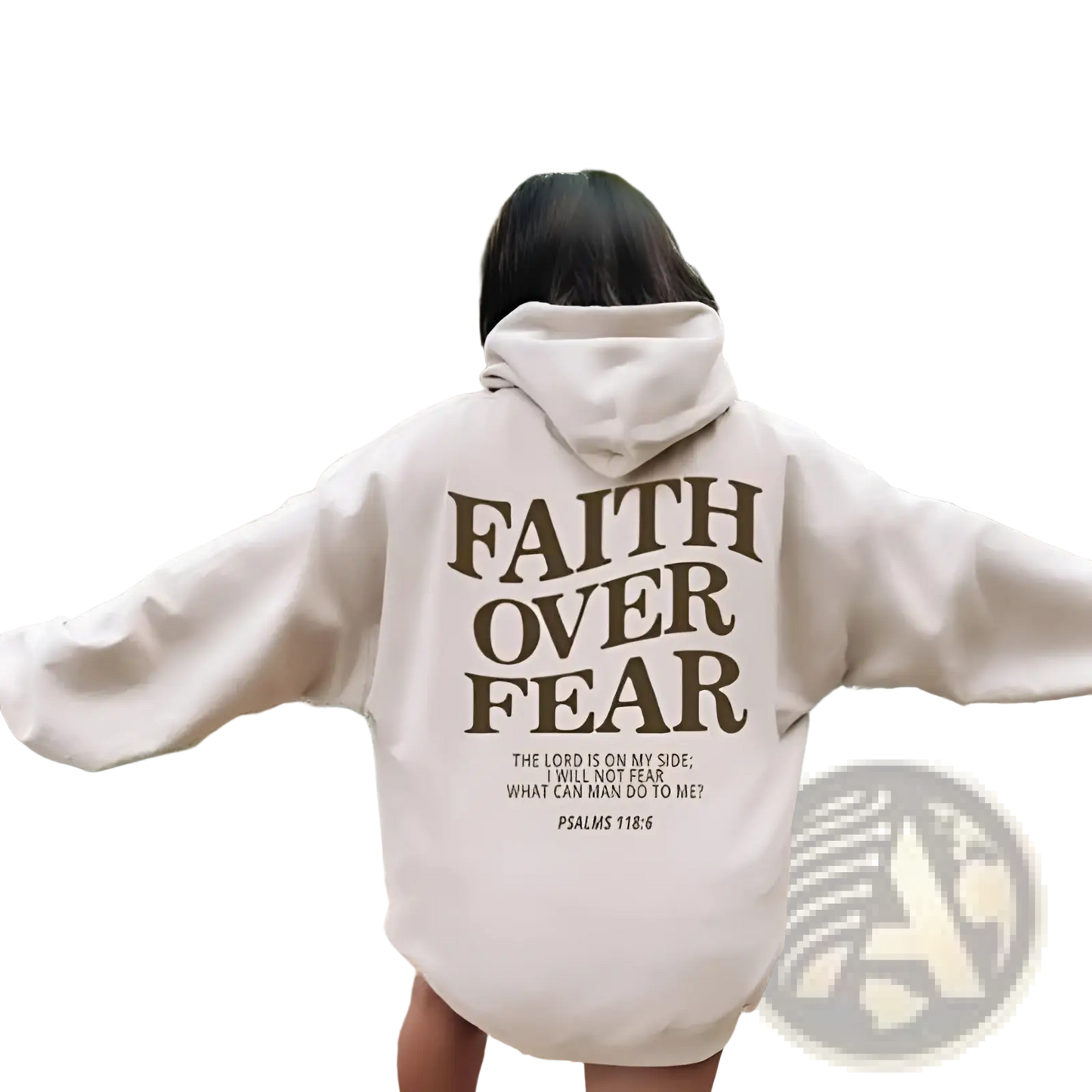 Faith Over Fear Psalm 118:6 Christian Aesthetic Hoodie