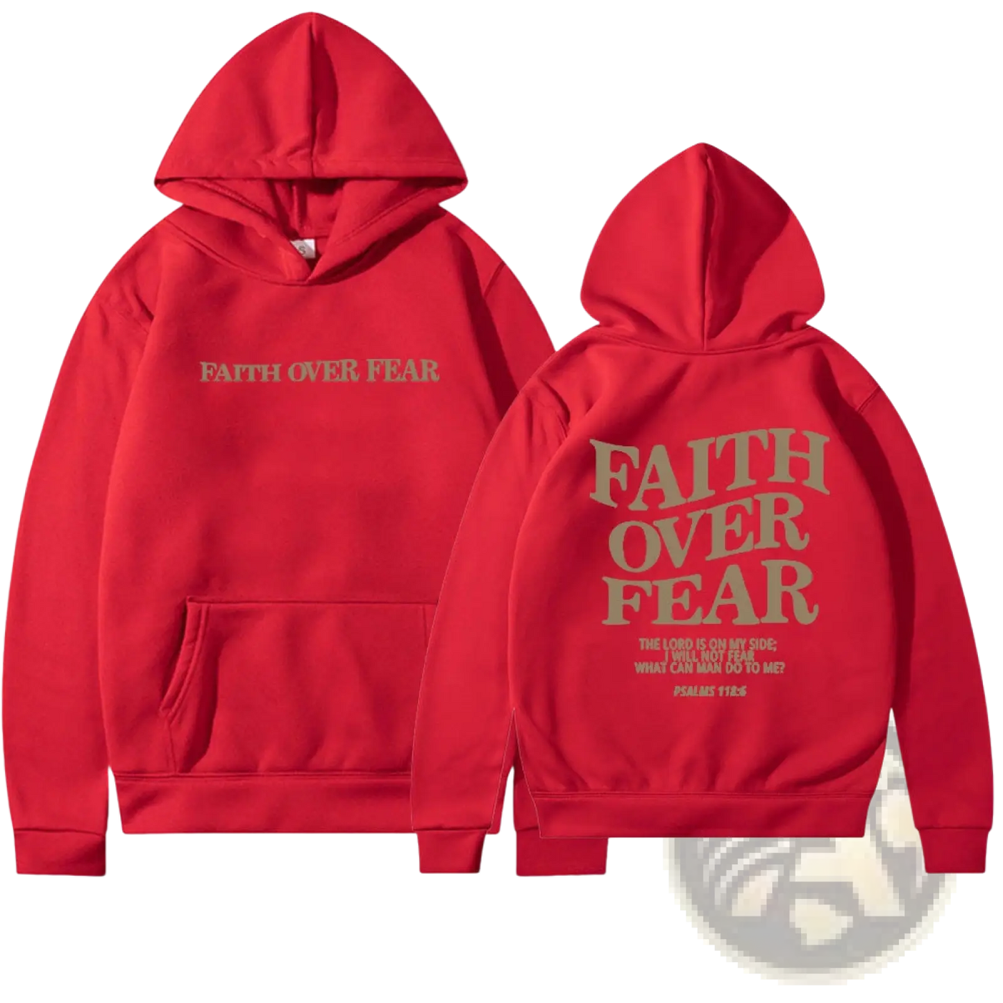 Faith Over Fear Psalm 118:6 Christian Aesthetic Hoodie