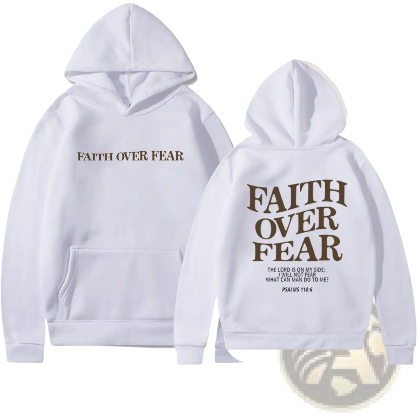 Faith Over Fear Psalm 118:6 Christian Aesthetic Hoodie
