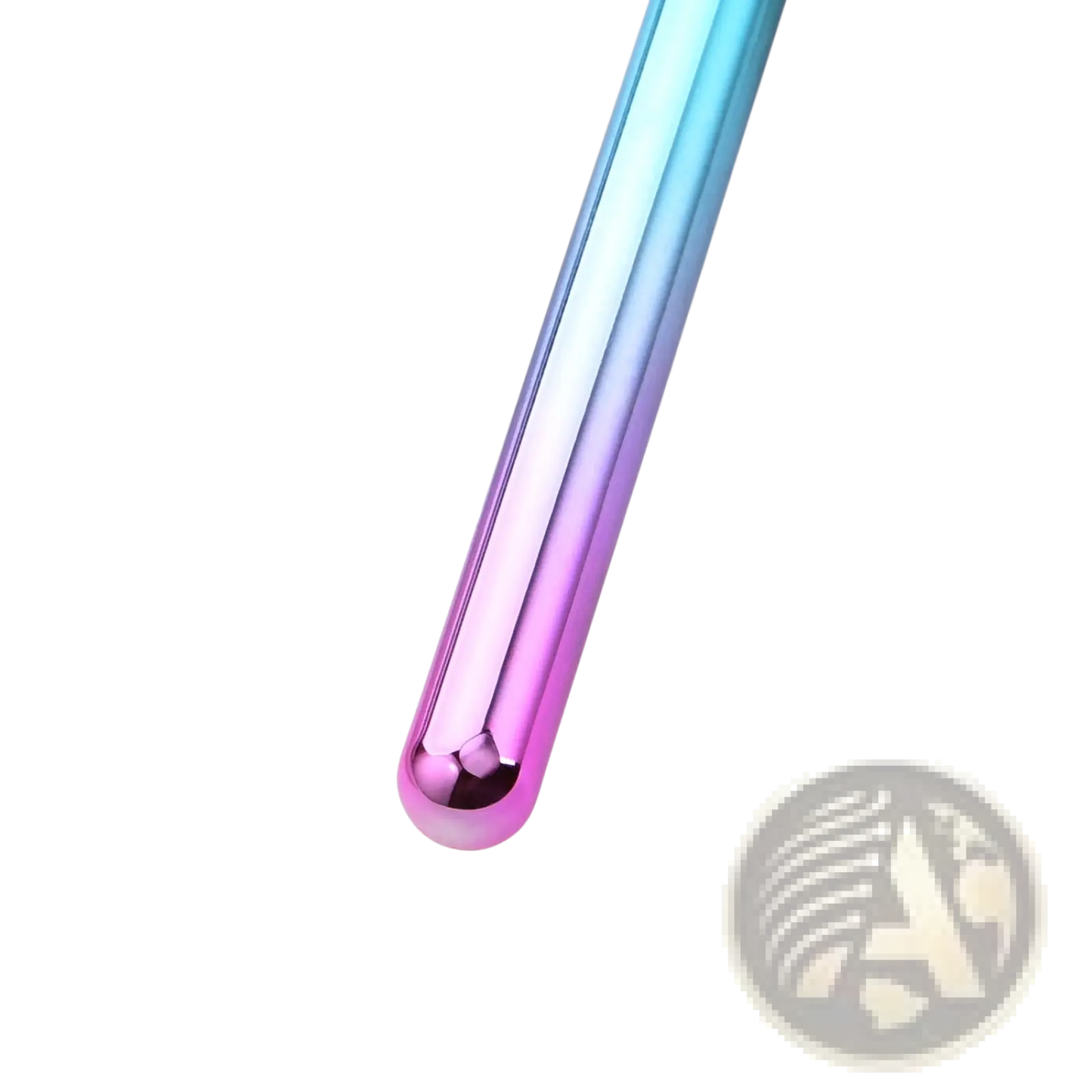 Fan Makeup Brush Set Iridescent Gradient Handle 3pc