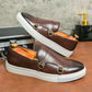 Men's Double Monk Strap Leather Fashion Loafers