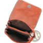 Faux Leather Floral and Sunburst Crossbody Phone Bag