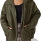 Faux Leather Motorcycle Jacket Plus Size Women's Bomber