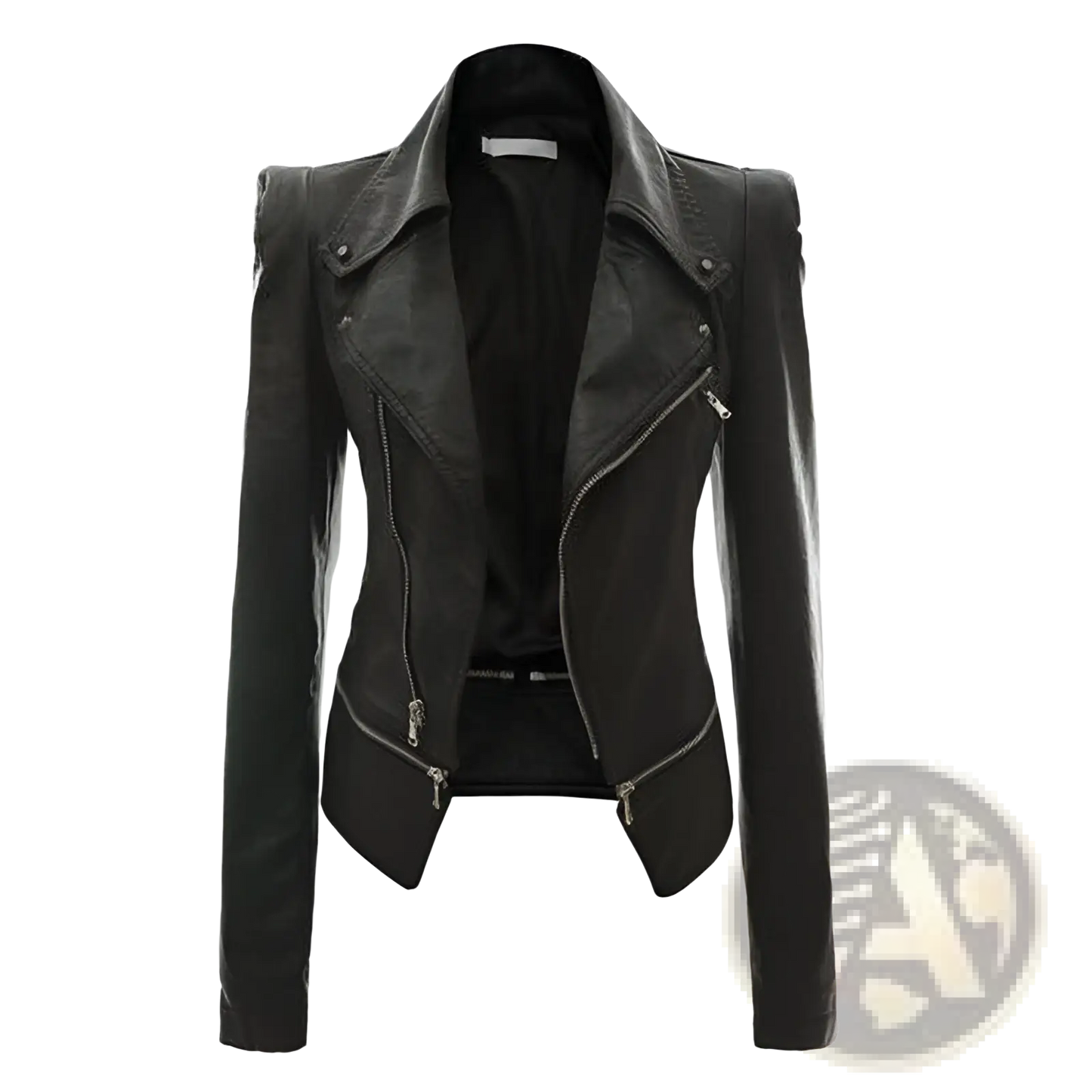 Faux Leather Motorcycle Jacket Slim Fit Biker Coat