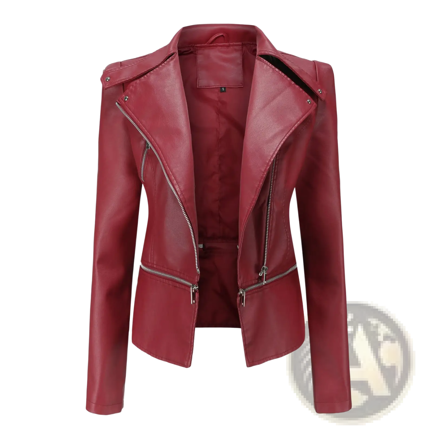 Faux Leather Motorcycle Jacket Slim Fit Biker Coat