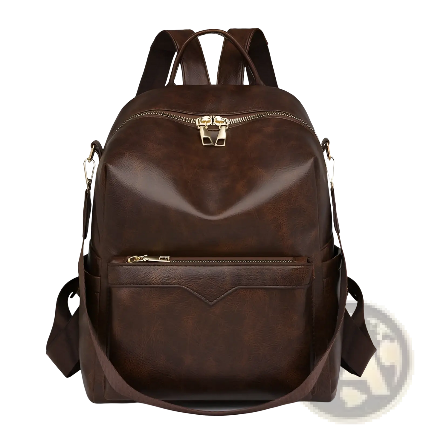 Faux Leather Women's Large Capacity Commuter Backpack