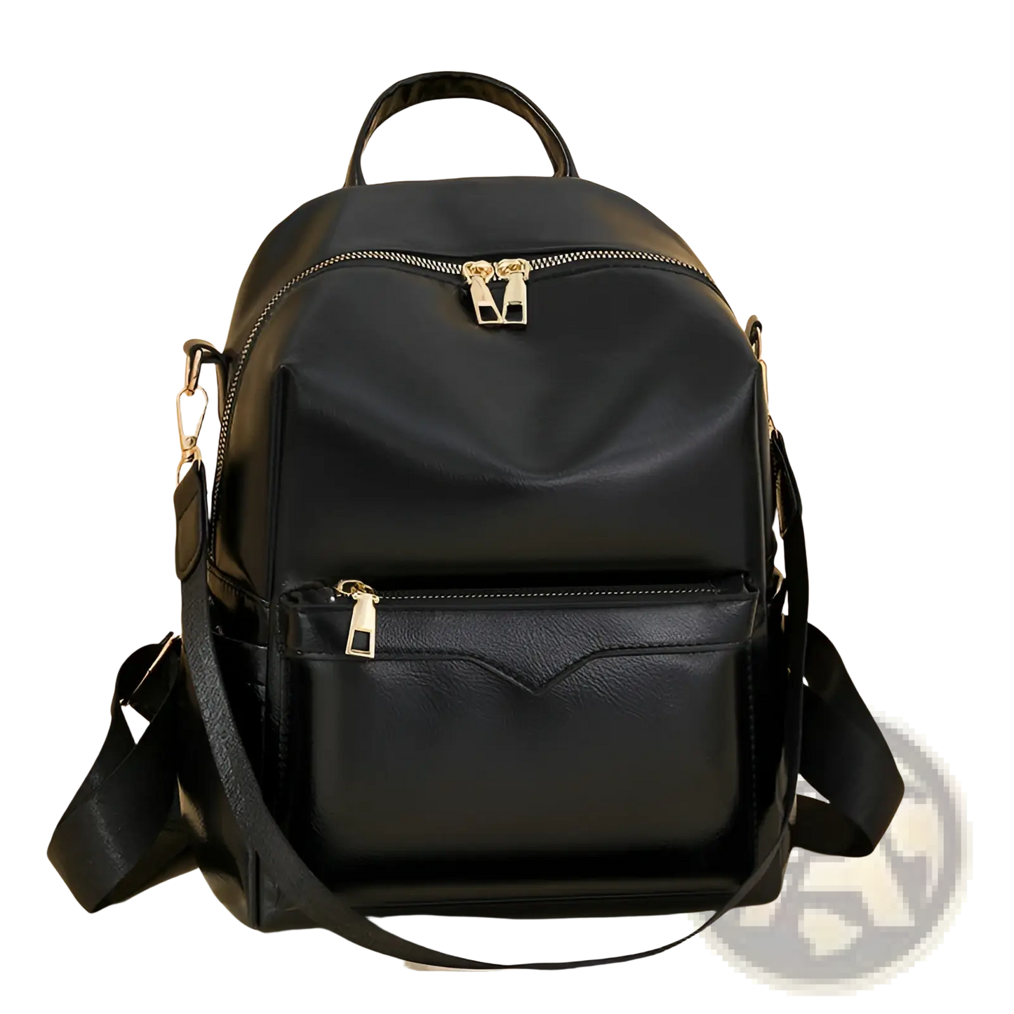 Faux Leather Women's Large Capacity Commuter Backpack